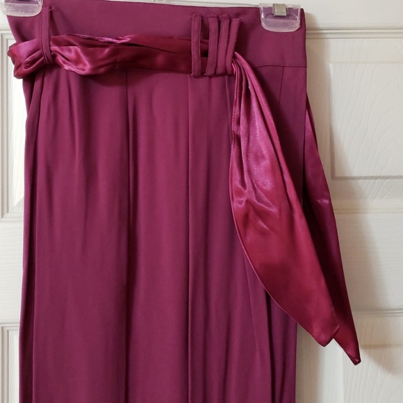 Cache pants with satin sash belt Size 2 - Picture 2 of 2